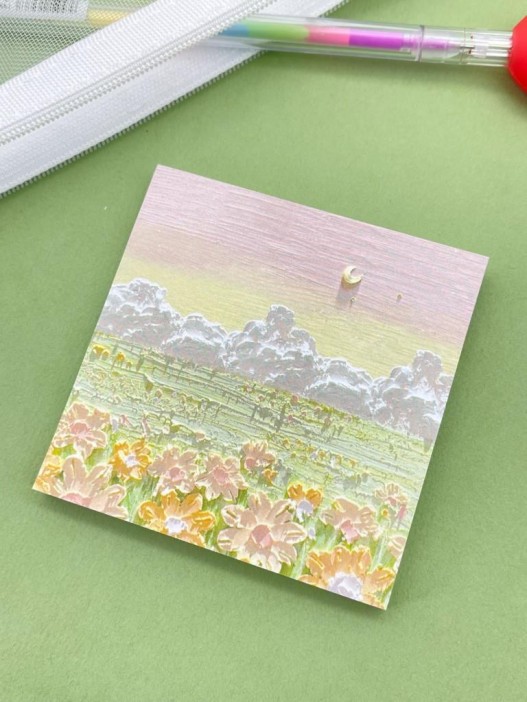 Блок стикер для записей "Scenery", pink 