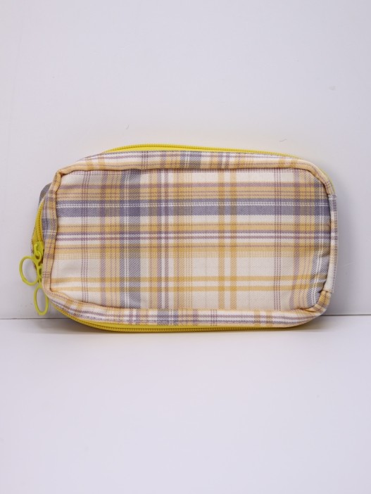 Пенал, косметичка &quot;Plaid&quot;, yellow 