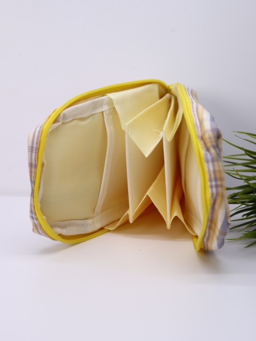 Пенал, косметичка &quot;Plaid&quot;, yellow 