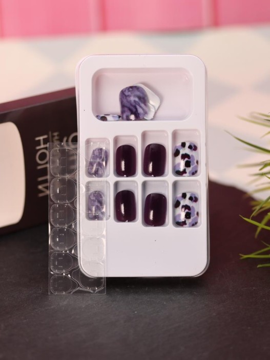 Накладные ногти GIRLY «Dalmatian», 12 шт., с клеевыми пластинами 