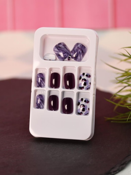 Накладные ногти GIRLY «Dalmatian», 12 шт., с клеевыми пластинами 