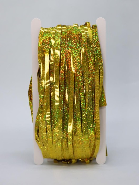 Праздничный занавес, дождик для фотозоны &quot;Gleaming rain&quot;, yellow (100*200 см) 