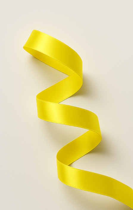 Лента для декора и подарков &quot;Ribbon of Joy&quot;, yellow (2 см*1 м) 