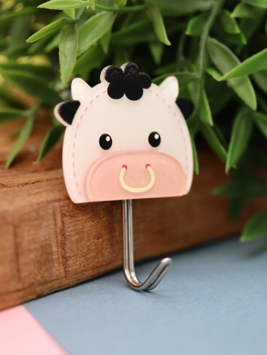 Крючок на липучке «Cow», white 