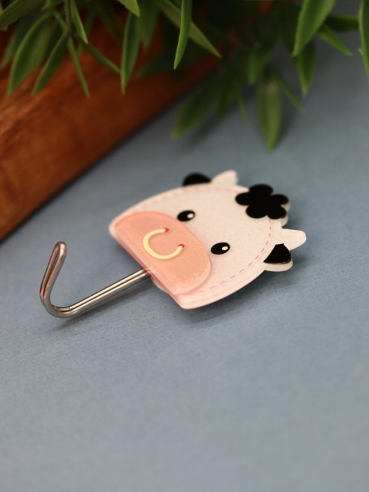 Крючок на липучке «Cow», white 