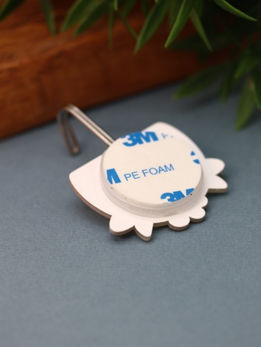 Крючок на липучке «Cow», white 