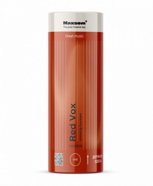 Цветной дым &quot;Red Vox&quot;, красный, калибр 1.35&quot;, 40сек, 11,5см) 