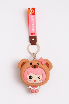 Брелок-кошелёк "Nice bear girl", brown (9.5*8.8 см)