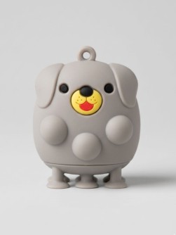 Мялка на присосках "Собака", коричневый (5см)