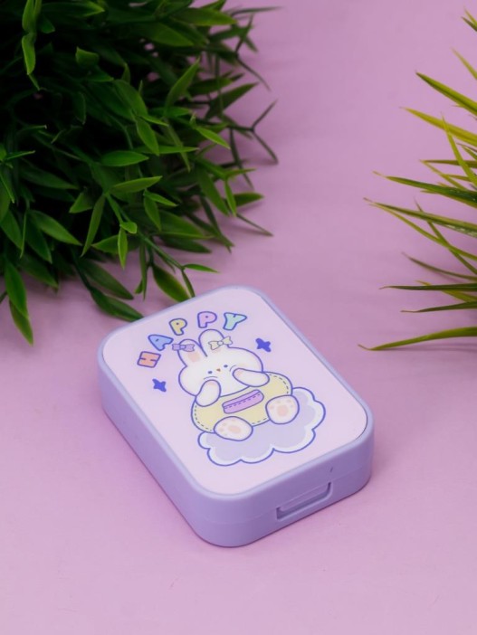 Контейнер для линз «Bunny happy», purple 