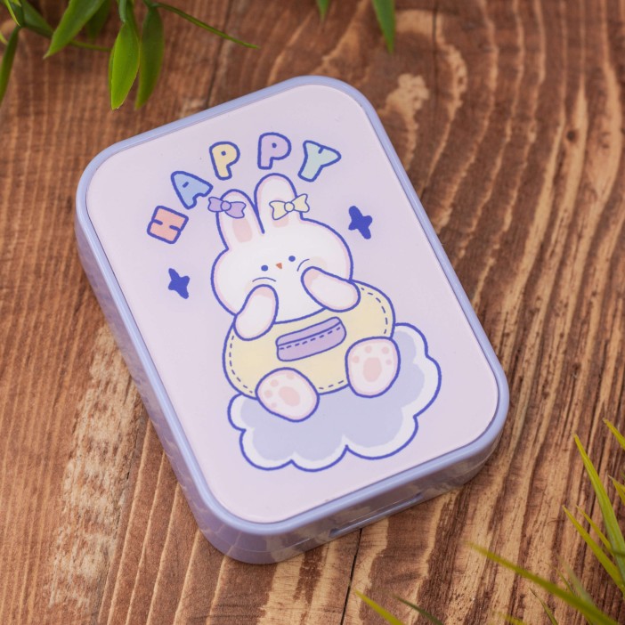 Контейнер для линз «Bunny happy», purple 