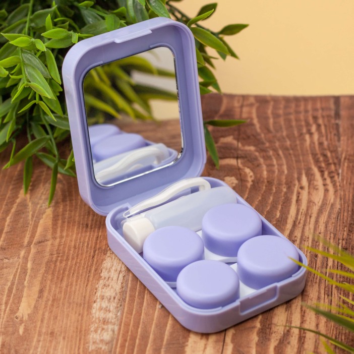 Контейнер для линз «Bunny happy», purple 