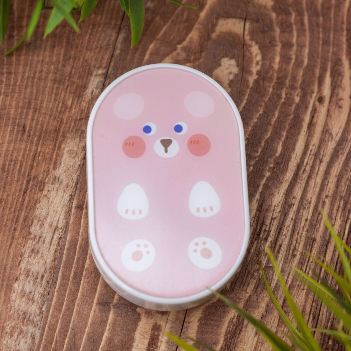 Контейнер для линз &quot;Face bear&quot;, pink 