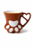 Кружка "Лапа", коричневая (300 мл) 