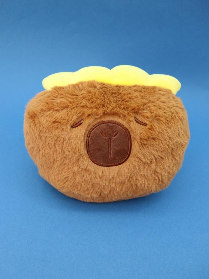 Мягкая игрушка "Растение-капибара", коричневая, 17 см