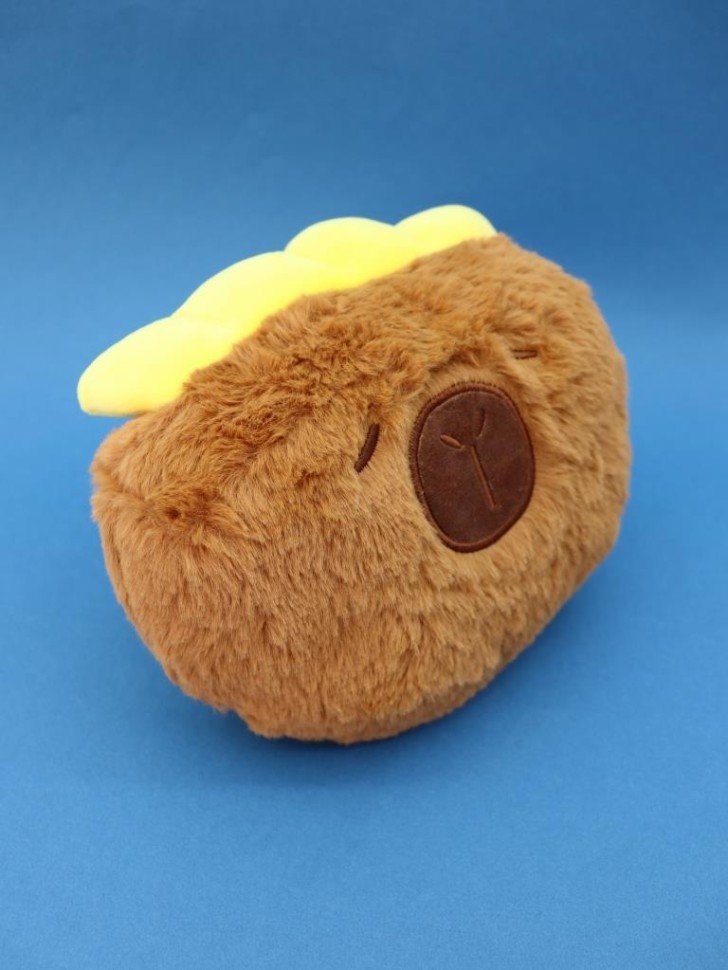 Мягкая игрушка "Растение-капибара", коричневая, 17 см