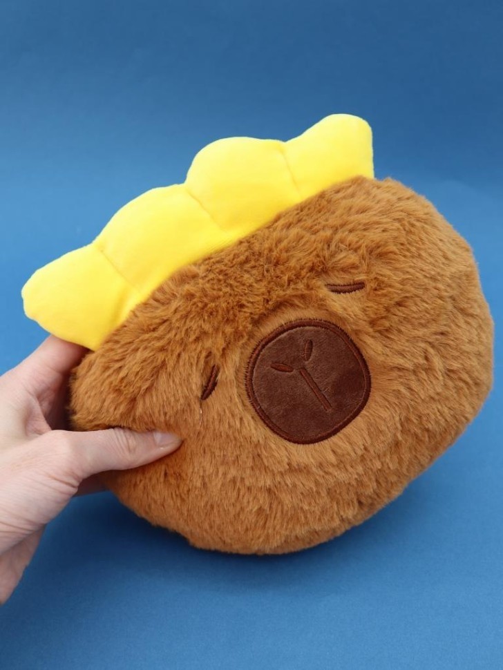 Мягкая игрушка "Растение-капибара", коричневая, 17 см