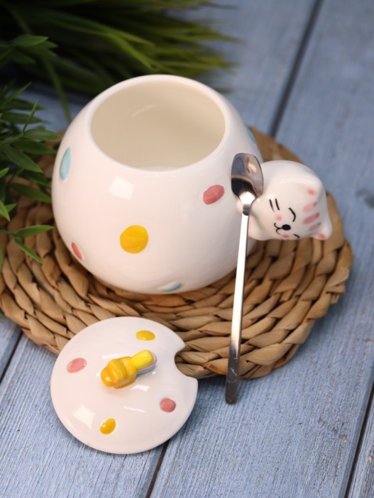 Кружка «Cat fireworks», white (430 ml) 