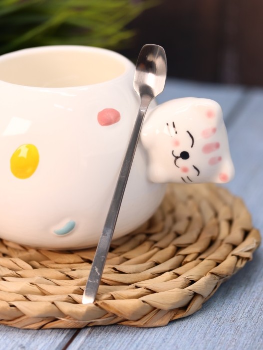 Кружка «Cat fireworks», white (430 ml) 