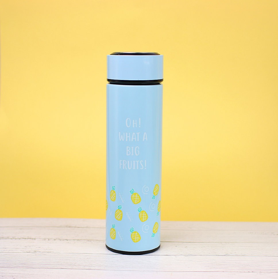 M-2758W Термос  "What a big fruits", blue (400ml)