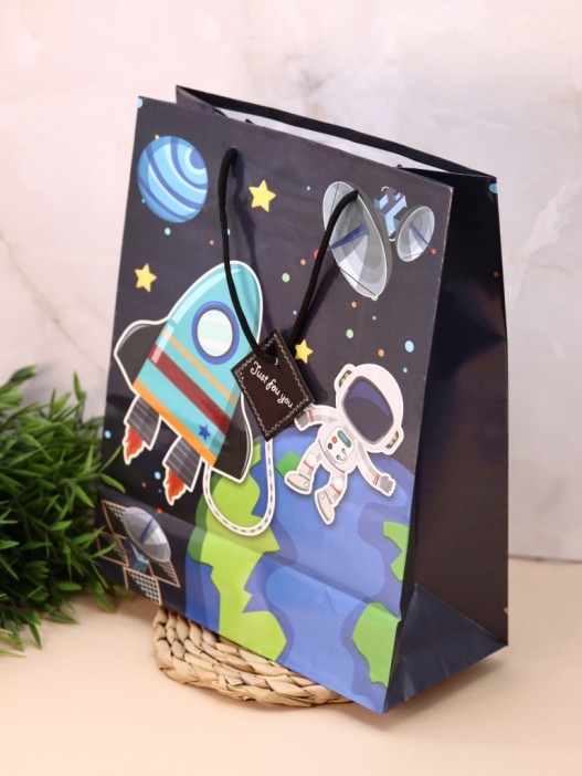 Пакет подарочный (M) «Космос», (26*32*12) 