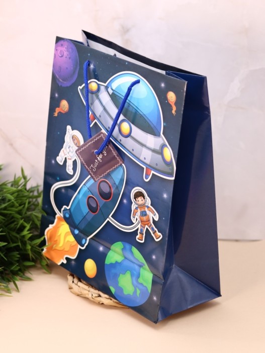 Пакет подарочный (M) «Космос», (26*32*12) 