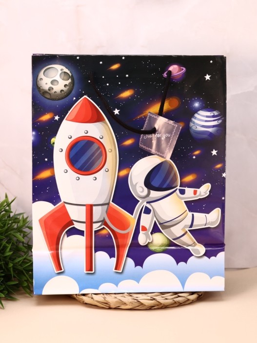 Пакет подарочный (M) «Космос», (26*32*12) 