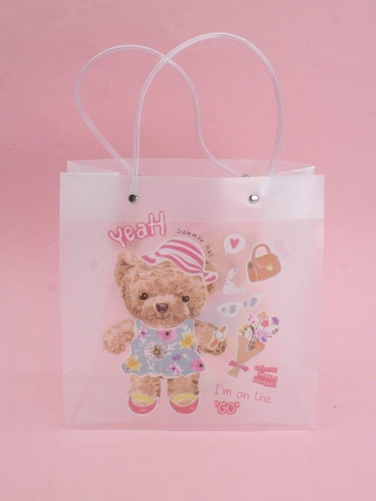 Пакет подарочный прозрачный «Bear», yeach (22*21,5*10) 