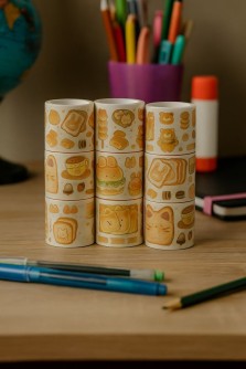 Декоративный скотч "Cute food", mix (4,5см*2м)