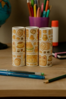 Декоративный скотч "Милая еда", микс (4,5см*2м)