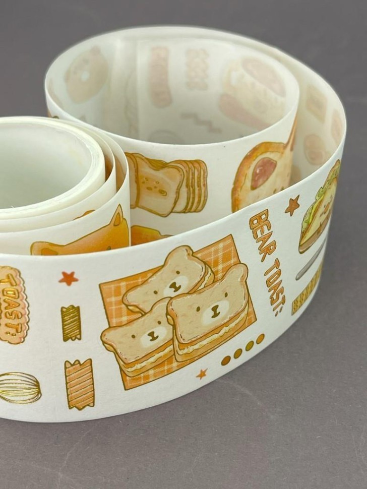 Декоративный скотч "Милая еда", микс (4,5см*2м)