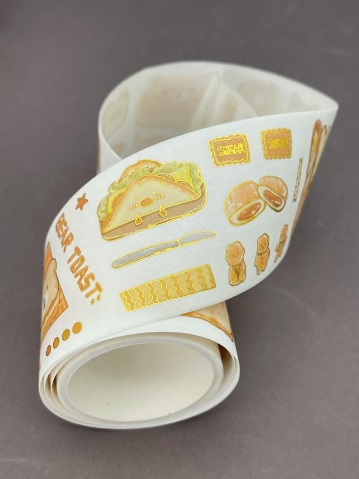 Декоративный скотч "Милая еда", микс (4,5см*2м)