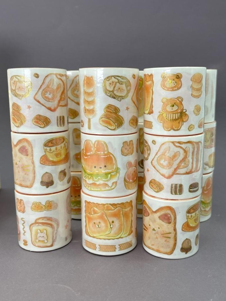 Декоративный скотч "Милая еда", микс (4,5см*2м)