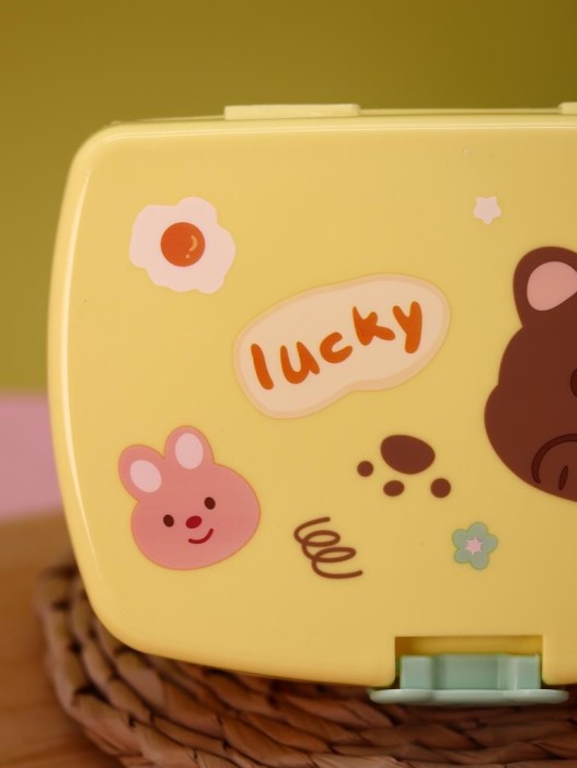 Ланчбокс &quot;Bear-bunny&quot;, yellow, 700 мл 