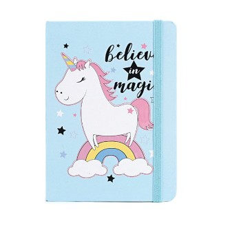 Блокнот(A5) "Unicorn believe in Magic" blue