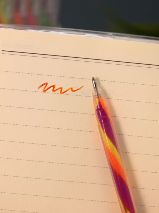 Набор флуоресцентных цветных ручек  (6 шт) &quot;Rainbow Spiral&quot;, mix 