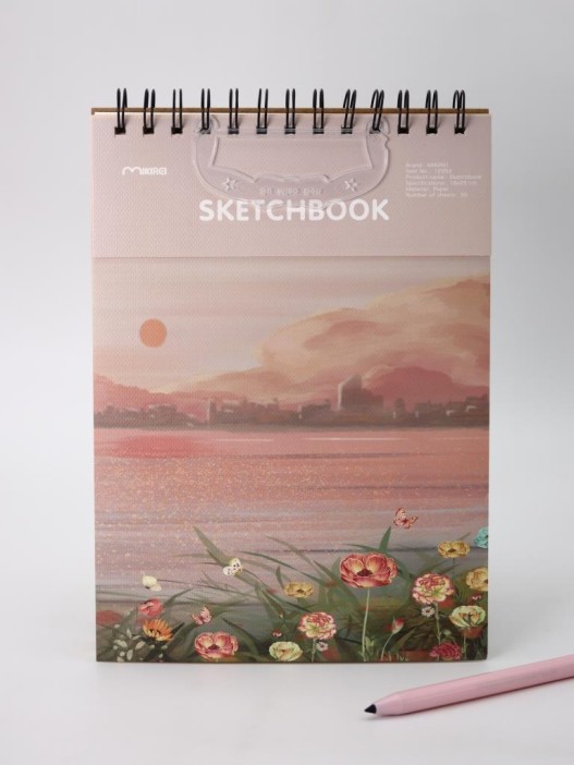 Скетчбук (B5) "Beautiful scenery", pink (18*25) 30 л. 130 г/м 