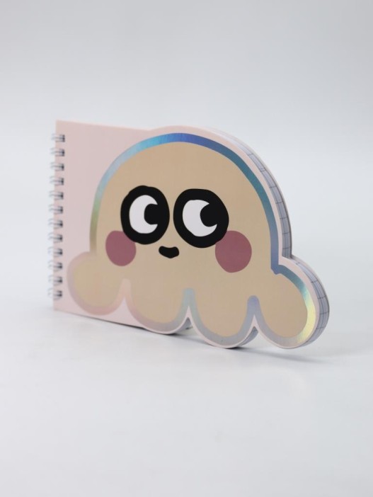 Блокнот на спирали (B6) &quot;Octopus&quot;, yellow (13*18) 