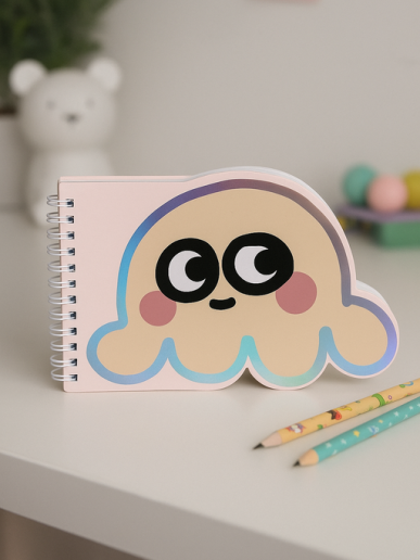 Блокнот на спирали (B6) "Octopus", yellow (13*18)