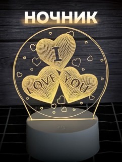 Ночник iLikeGift &quot;I love you&quot; LED, USB (9х18 см)