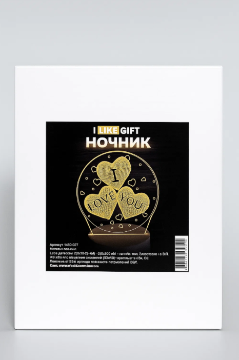 Ночник iLikeGift &quot;I love you&quot; LED, USB (9х18 см) 