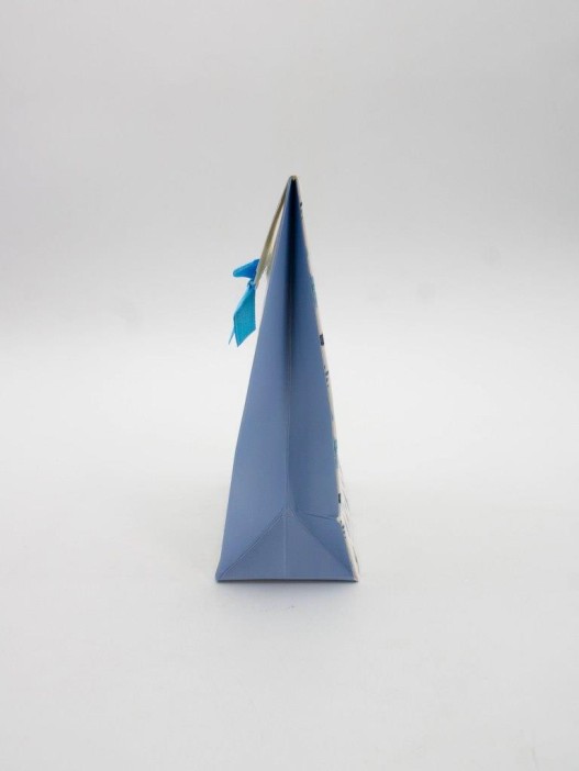 Пакет подарочный (XS) &quot;Many flowers&quot;, light blue  (12x6x16) 