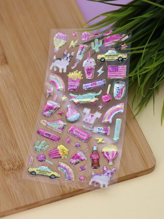 Наклейки объемные &quot;Shiny dog&quot; (20,5*9 см) 