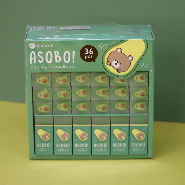 Ластик &quot;Avocado bear&quot;, mix, шоу-бокс 36 шт. 