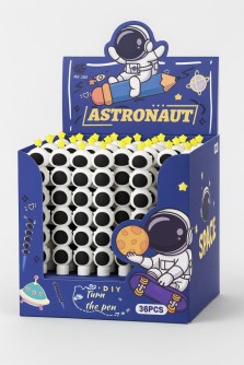 Ручка гелевая  "Star astronaut", yellow, шоу-бокс 36 шт.