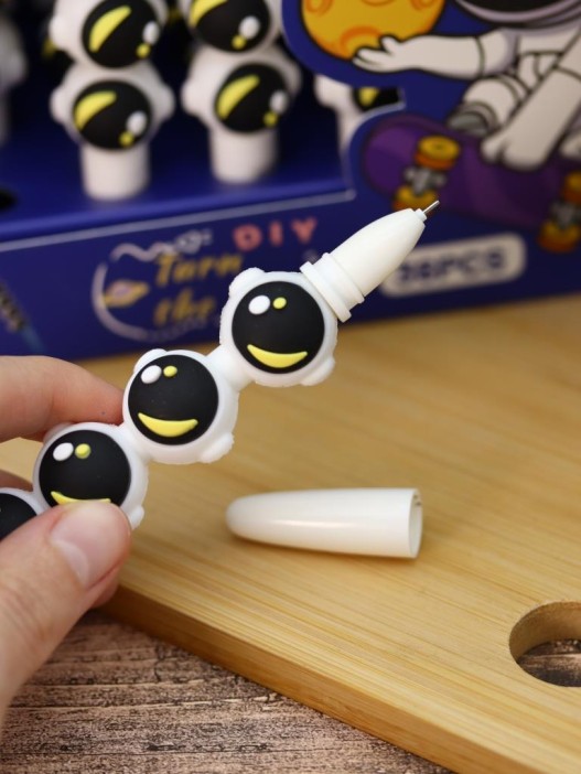 Ручка гелевая  &quot;Star astronaut&quot;, yellow, шоу-бокс 36 шт. 