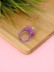 Кольцо акриловое GIRLY &quot;Purple flower&quot;, purple (d=1,7 см) 