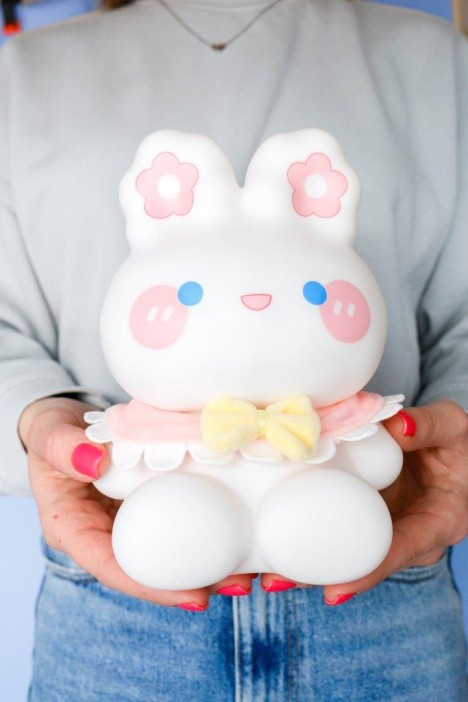 Копилка «Happy bunny», white (21 см), пластик 