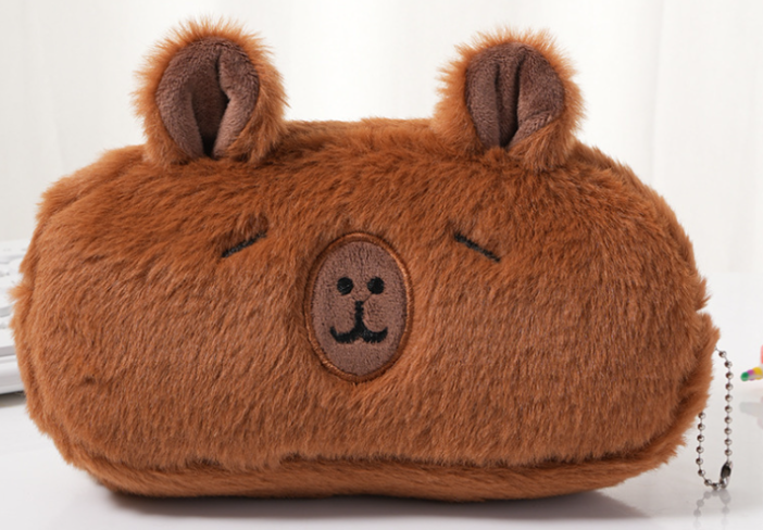 Пенал плюшевый &quot;Cute Capybara&quot;, brown (18*9 см) 