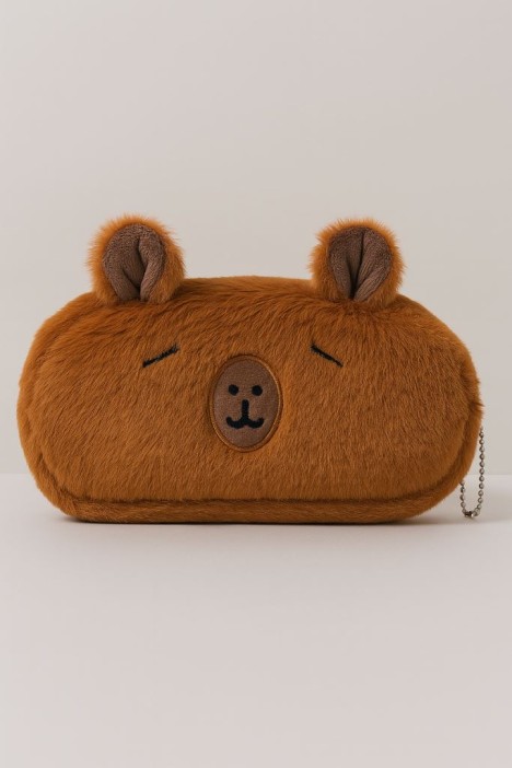 Пенал плюшевый &quot;Cute Capybara&quot;, brown (18*9 см) 